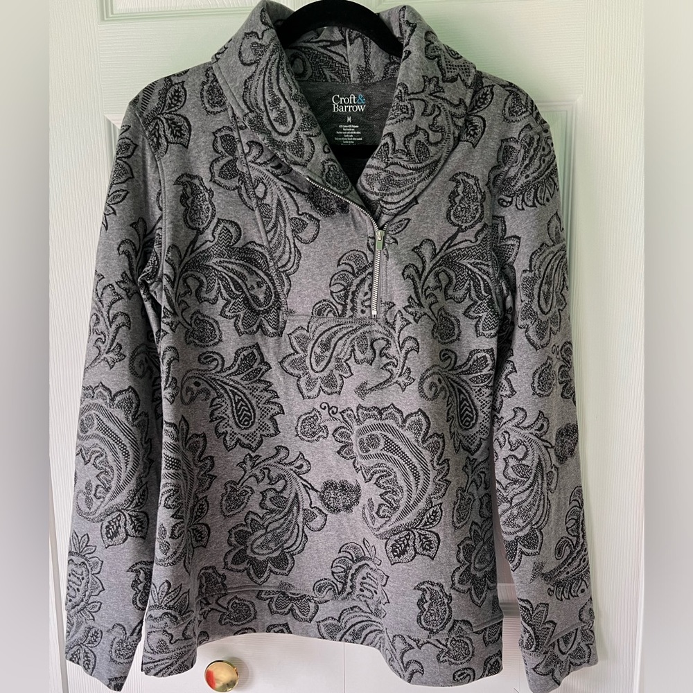 Croft & Barrow Paisley Pullover-M-New with tags